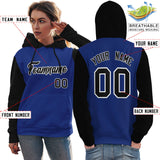 Custom Pullover Hoodie Raglan Sleeves Sports Hoodie For Women Stitched Team Name Number Logo