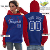 Custom For Women's Pullover Hoodie Raglan Sleeves Sports Hoodie Embroideried Your Team Logo