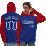 Custom For Women's Pullover Hoodie Raglan Sleeves Sports Hoodie Embroideried Your Team Logo