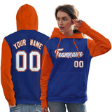 Custom Pullover Hoodie Raglan Sleeves Sports Hoodie For Women Stitched Team Name Number Logo