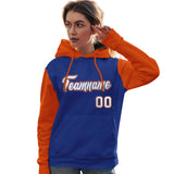 Custom Pullover Hoodie Raglan Sleeves Sports Hoodie For Women Stitched Team Name Number Logo