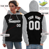 Custom Pullover Hoodie Raglan Sleeves Sports Hoodie For Women Stitched Team Name Number Logo