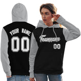 Custom Pullover Hoodie Raglan Sleeves Sports Hoodie For Women Stitched Team Name Number Logo