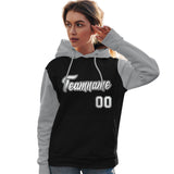 Custom Pullover Hoodie Raglan Sleeves Sports Hoodie For Women Stitched Team Name Number Logo