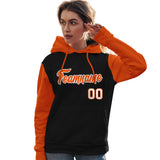 Custom For Women's Pullover Hoodie Raglan Sleeves Sports Hoodie Embroideried Your Team Logo