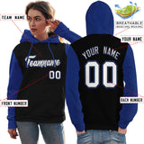 Custom Pullover Hoodie Raglan Sleeves Sports Hoodie For Women Stitched Team Name Number Logo