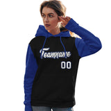 Custom Pullover Hoodie Raglan Sleeves Sports Hoodie For Women Stitched Team Name Number Logo