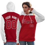 Custom Pullover Hoodie Raglan Sleeves Sports Hoodie For Women Stitched Team Name Number Logo