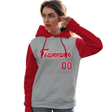 Custom Pullover Hoodie Raglan Sleeves Embroideried Your Team Logo Personalized Hip Hop Sportswear For Women