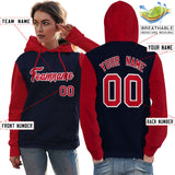 Custom For Women's Pullover Hoodie Raglan Sleeves Sports Hoodie Embroideried Your Team Logo