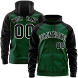 Custom Stitched Team Name Number and Logo Raglan Sleeves Fashion Full-Zip Hoodie