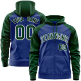 Custom Unisex Full-Zip Hoodie Raglan Sleeves Sports Hoodie Stitched Text Logo And Number