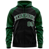 Custom Long-Sleeve Full-Zip Hoodie Raglan Sleeves For Personal Touch Stitched Team Name Number Logo