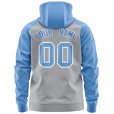 Custom Long-Sleeve Full-Zip Hoodie Raglan Sleeves For Personal Touch Stitched Team Name Number Logo