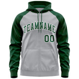 Custom Made to Order Long-Sleeve Full-Zip Hoodie Raglan Sleeves Your Style Defined