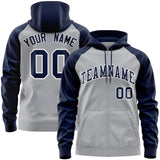 Custom Tailor Made Full-Zip Raglan Sleeves Hoodie Sports Fashion Sweatshirt Embroideried Your Team Logo