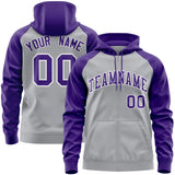 Custom Your Logo Workwear Full-Zip Raglan Sleeves Hoodie for Outdoor Team Work Uniform Unisex