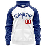 Custom Tailor Made Full-Zip Raglan Sleeves Hoodie Sports Fashion Sweatshirt Stitched Team Name Number