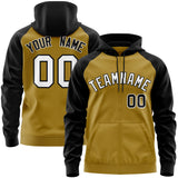 Custom Unisex Full-Zip Hoodie Raglan Sleeves Sports Hoodie Stitched Text Logo And Number Adult Youth