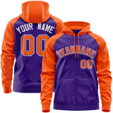 Custom Made to Order Long-Sleeve Full-Zip Hoodie Raglan Sleeves Embroideried Your Team Logo and Number