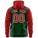 Custom Traditional All-Ages Sport Full-Zip Raglan Sleeves Hoodie Stitched Name Number