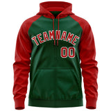 Custom Traditional All-Ages Sport Full-Zip Raglan Sleeves Hoodie Stitched Name Number