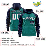 Custom Traditional All-Ages Sport Full-Zip Raglan Sleeves Hoodie Stitched Name Number