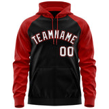 Custom Traditional All-Ages Sport Full-Zip Raglan Sleeves Hoodie Stitched Name Number