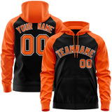 Custom Made to Order Long-Sleeve Full-Zip Hoodie Raglan Sleeves Embroideried Your Team Logo and Number