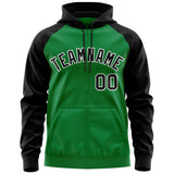 Custom Tailor Made Full-Zip Raglan Sleeves Hoodie Sports Fashion Sweatshirt Stitched Team Name Number