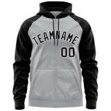 Custom Individualized Full-Zip Raglan Sleeves Fashion Sport Hoodie Define Your Look For All Ages