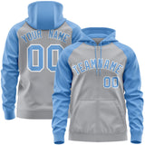 Custom Traditional All-Ages Sport Full-Zip Raglan Sleeves Hoodie Stitched Name Number