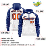 Custom Cotton Full-Zip Raglan Sleeves Hoodie Unisex Personalized Stitched Text Logo And Number