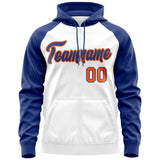 Custom Cotton Full-Zip Raglan Sleeves Hoodie Unisex Personalized Stitched Text Logo And Number