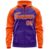 Custom Full-Zip Raglan Sleeves For Man Personalized Sweatshirt Embroideried Your Team Logo