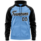 Custom Cotton Full-Zip Raglan Sleeves Hoodie Unisex Personalized Stitched Text Logo And Number