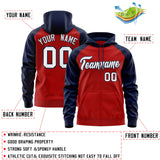 Custom Cotton Full-Zip Raglan Sleeves Hoodie Unisex Personalized Stitched Text Logo And Number