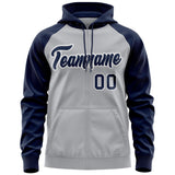 Custom Unique Long-Sleeve Zippered Training Full-Zip Raglan Sleeves Hoodie Sport Sweatshirt