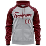 Custom Full-Zip Raglan Sleeves For Man Personalized Sweatshirt Embroideried Your Team Logo