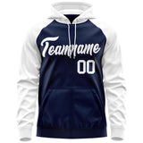 Custom Cotton Full-Zip Raglan Sleeves Hoodie Unisex Personalized Stitched Text Logo And Number