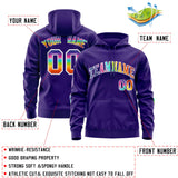 Custom Unisex Colorful Flame Sports Full-Zip Sweatshirt Hoodie Stitched Name Number