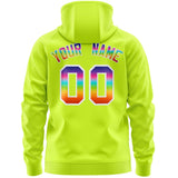 Custom Unisex Colorful Flame Sports Full-Zip Sweatshirt Hoodie Stitched Name Number