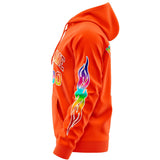 Custom Unisex Colorful Flame Sports Full-Zip Sweatshirt Hoodie Stitched Name Number