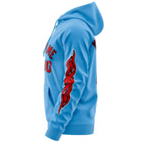 Custom Your Own Full-Zip Hoodies With Flame Stitched Team Name Number Logo