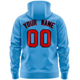 Custom Your Own Full-Zip Hoodies With Flame Stitched Team Name Number Logo