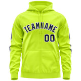 Custom Your Own Full-Zip Hoodies With Flame Stitched Team Name Number Logo