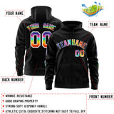 Custom Your Own Full-Zip Colorful Flame Hoodies Stitched Team Name Number Logo