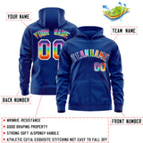 Custom Your Own Full-Zip Colorful Flame Hoodies Stitched Team Name Number Logo