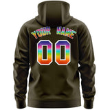 Custom Your Own Full-Zip Colorful Flame Hoodies Stitched Team Name Number Logo