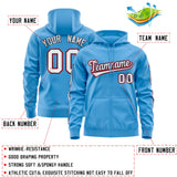 Custom Unisex Single-Tone Flame Sports Full-Zip Sweatshirt Hoodie Stitched Name Number